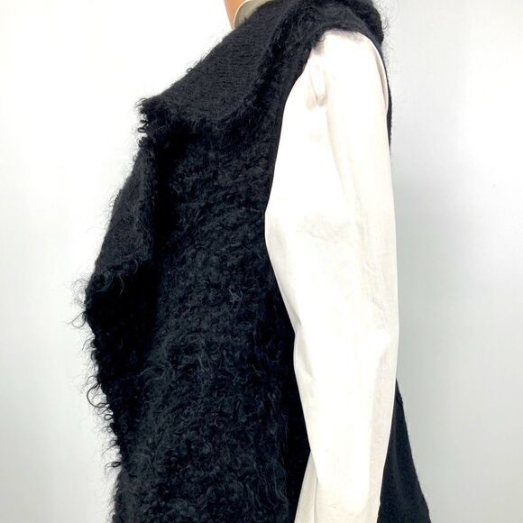 Antropologie/Sleeping On Show Mohair Wool Tavan Black Cardigan Open Front SZ XL - Picture 4 of 12